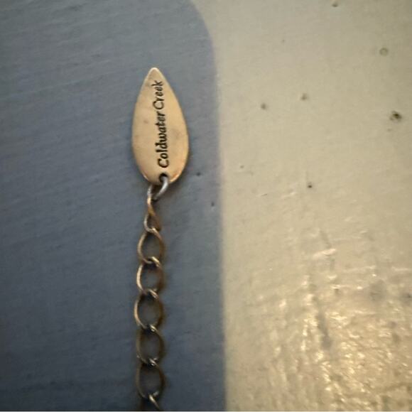 Coldwater Creek Faux Pearl Chainlink Statement Necklace - Picture 3 of 9